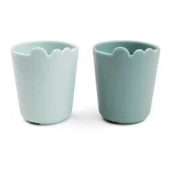 Done by deer Croco kiddish mini mug 10 cl 2-pack, Blue New
