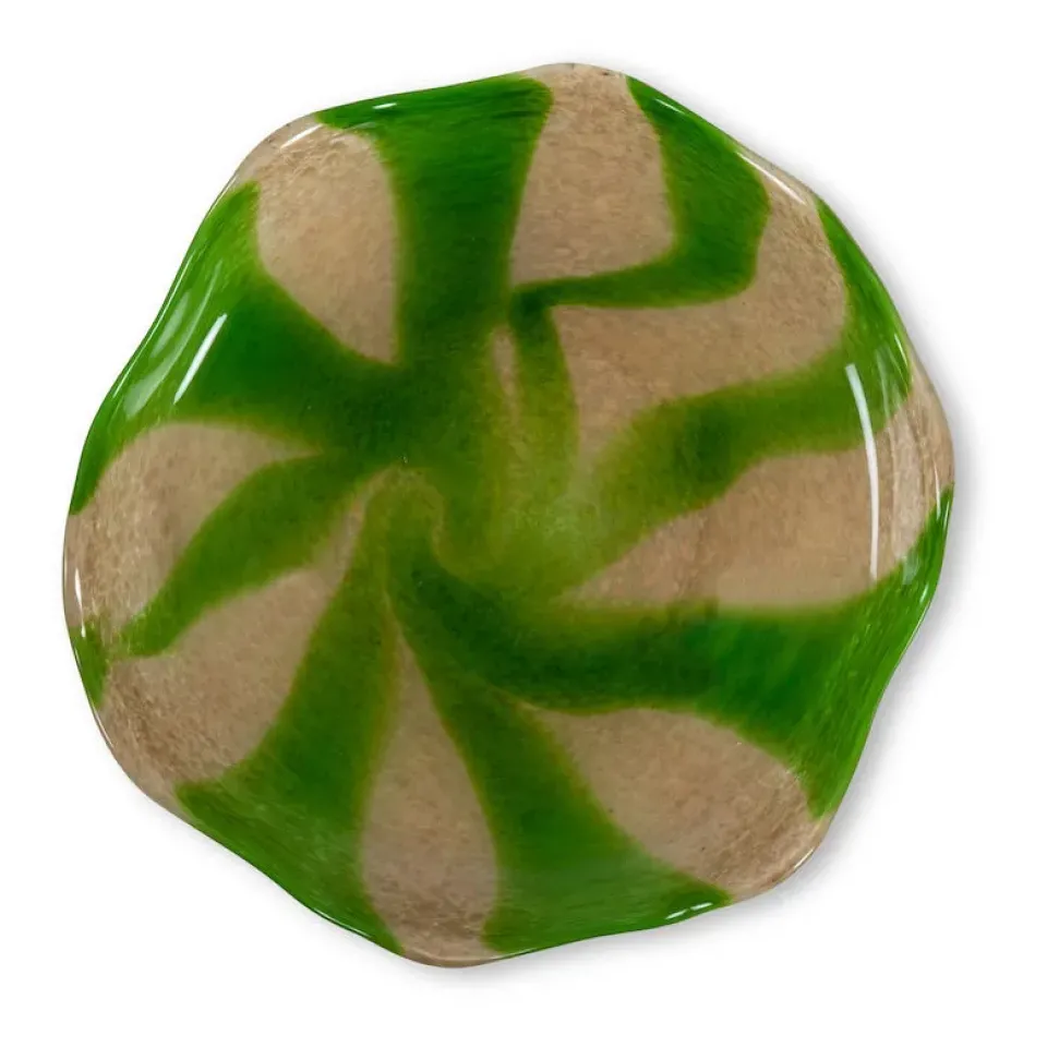 Byon Curve saucer green-beige, M Ø27 cm GreenBeige Hot