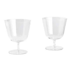 HAY Curve Stem drinking glass 2-pack, Clear Transparent Best