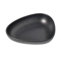 LIND DNA Curve Stoneware deep plate 19x22 cm, Black Discount