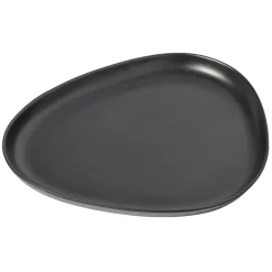 LIND DNA Curve Stoneware serving saucer 30x35 cm, Black Hot
