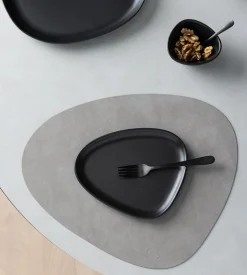 LIND DNA Curve Stoneware small plate 19x22 cm, Black New