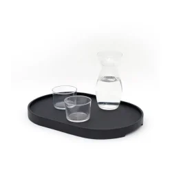 Bosign CurveLine™ Serving Tray anti-slip 39x26 cm, willow wood Black Sale