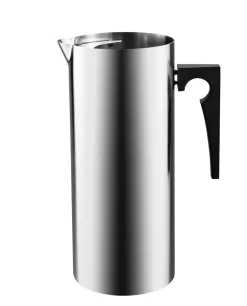 Stelton Cylinda Line jug with icelip, steel Silver-coloured Outlet