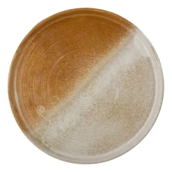 Bloomingville Dahlia serving plate Ø32.5 cm, Brown BrownBeige