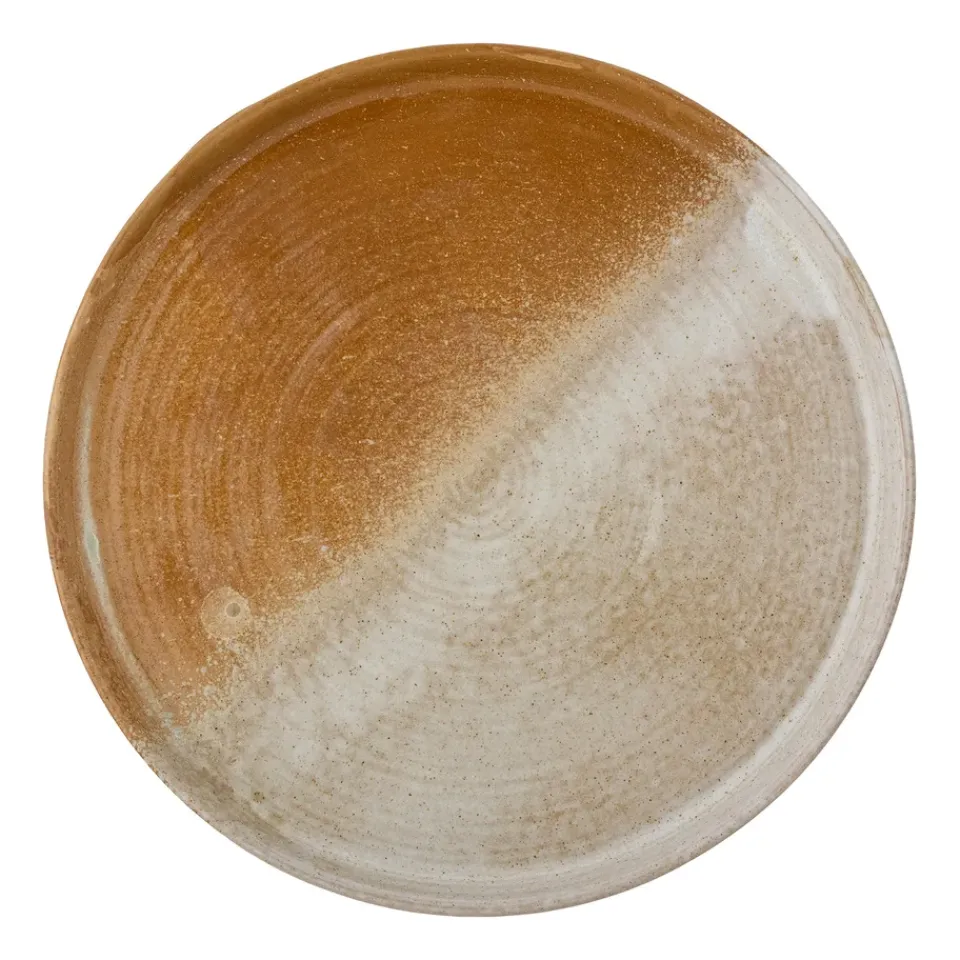 Bloomingville Dahlia serving plate Ø32.5 cm, Brown BrownBeige