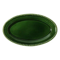 PotteryJo Daria serving plate 35 cm stengods, Moss Green