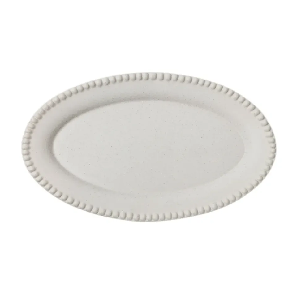 PotteryJo Daria serving plate 35 cm stengods, Cotton White New