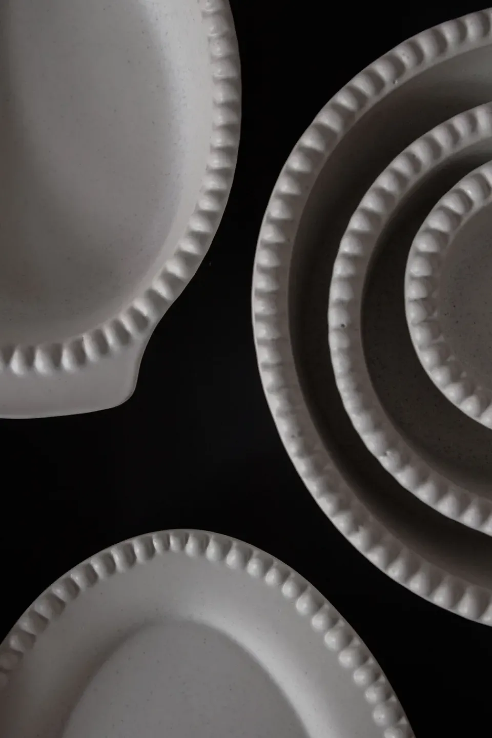 PotteryJo Daria serving plate 35 cm stengods, Cotton White New