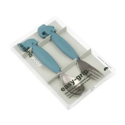 Done by deer Deer Friends Easy-grip cutlery set 2 pieces, Blue Sale