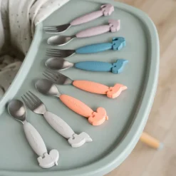Done by deer Deer Friends Easy-grip cutlery set 2 pieces, Blue Sale