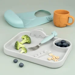 Done by deer Deer Friends Easy-grip cutlery set 3 pieces, Blue Outlet