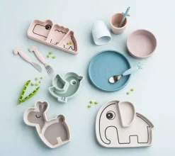 Done by deer Deer Friends Easy-grip cutlery set 3 pieces, Powder Beige