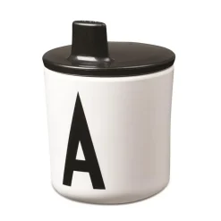 Design Letters beak lid to melamine cup, Black Clearance