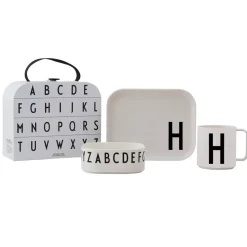 Design Letters children's dinnerware set, H White Outlet