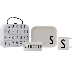 Design Letters children's dinnerware set, S White Hot