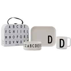 Design Letters children's dinnerware set, D White Outlet