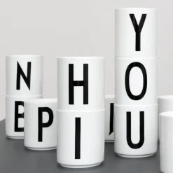 Design Letters cup, N White Discount