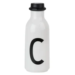 Design Letters drinking bottle, C BlackWhite Clearance