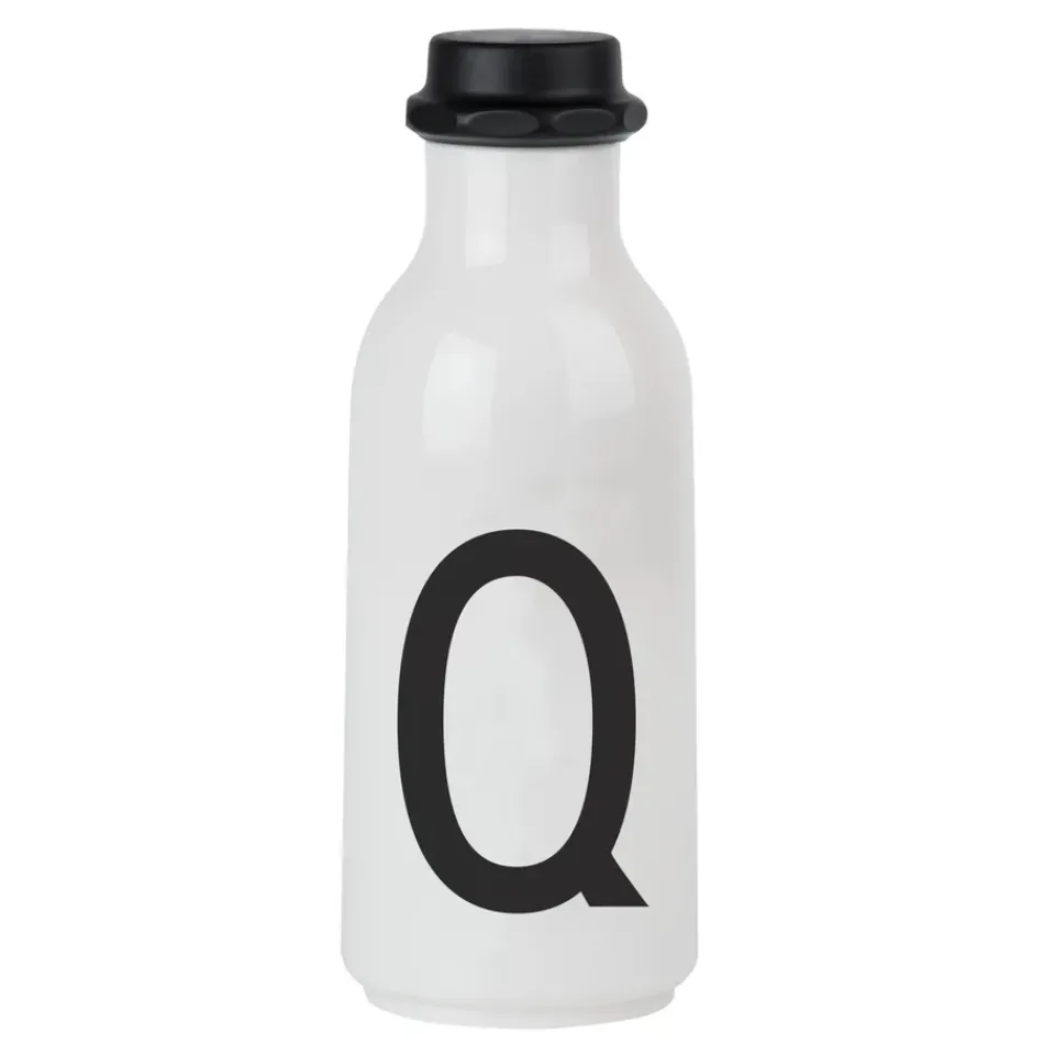 Design Letters drinking bottle, Q BlackWhite