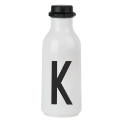 Design Letters drinking bottle, K BlackWhite Outlet