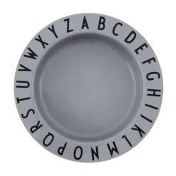Design Letters Eat&Learn deep plate, Grey Discount