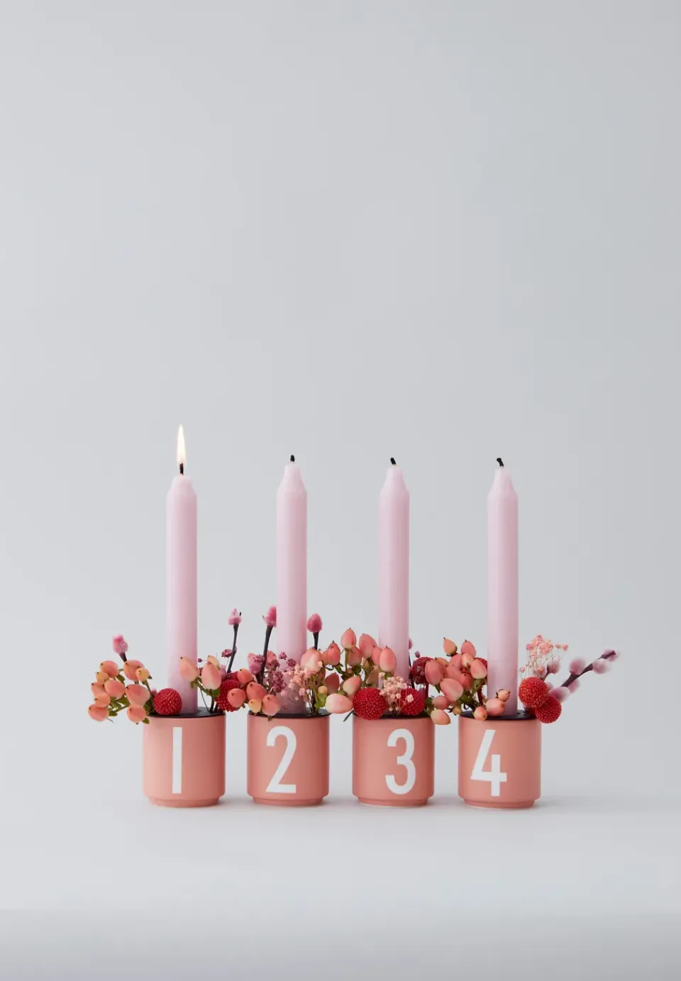 Design Letters espresso cup 4-pack, Nude BeigePink Hot