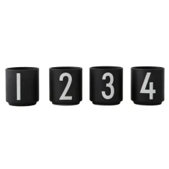 Design Letters espresso cup 4-pack , Black