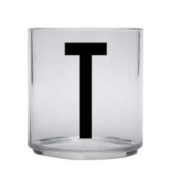 Design Letters Kids glass, T Transparent New