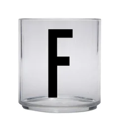 Design Letters Kids glass, F Transparent