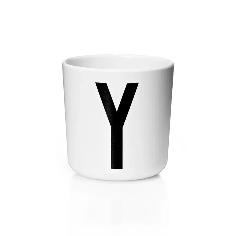 Design Letters personlised cup eco, Y White Clearance