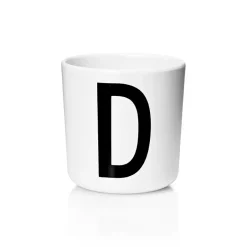 Design Letters personlised cup eco, D White