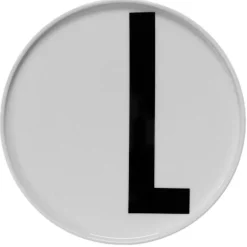 Design Letters plate, L White Clearance