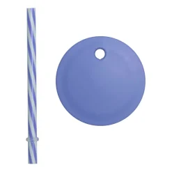 Design Letters straw with lid, Blue Online