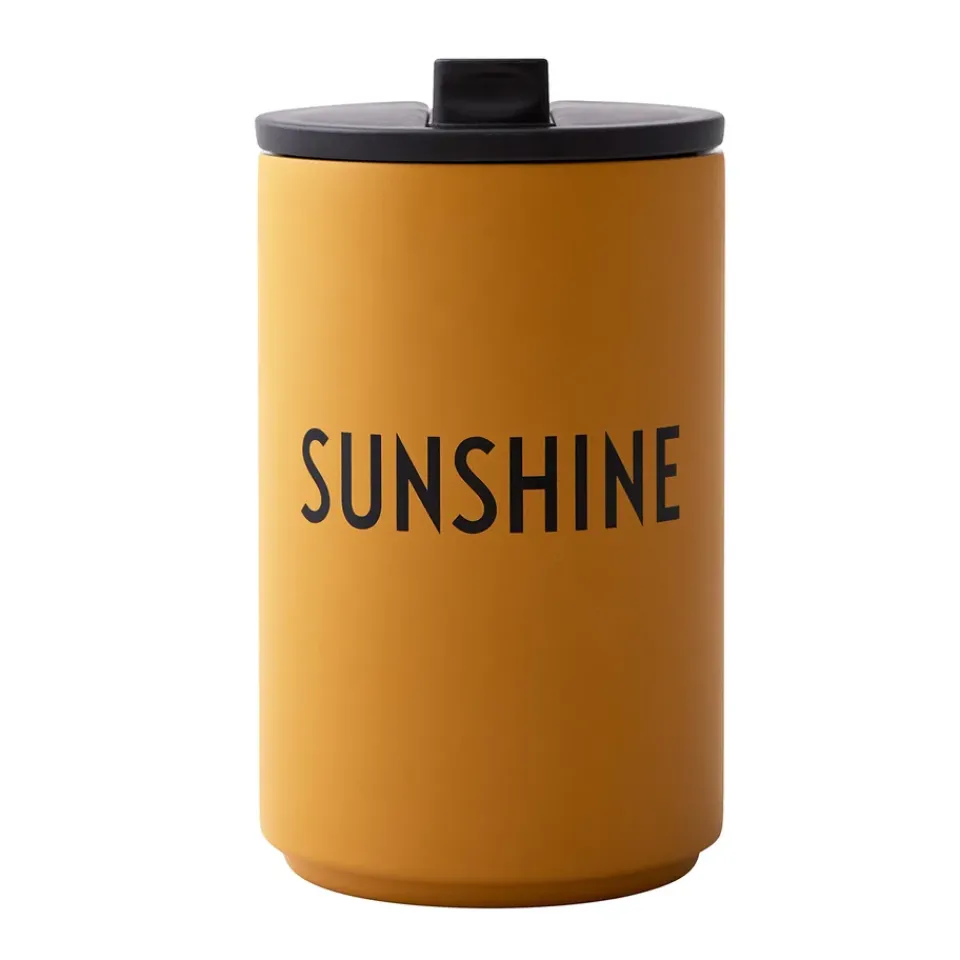 Design Letters thermal mug, sunshine Yellow Clearance