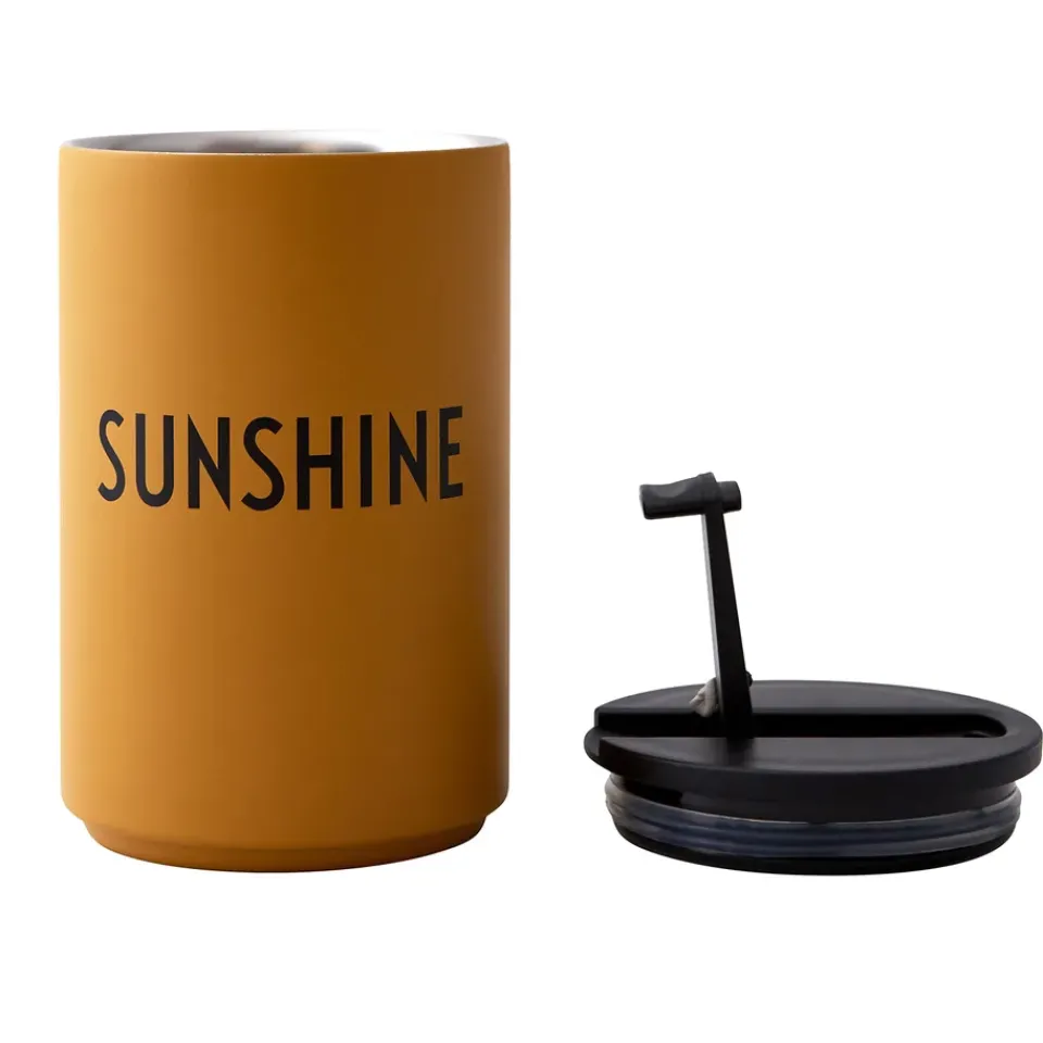Design Letters thermal mug, sunshine Yellow Clearance
