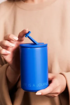 Design Letters thermal mug, Cobalt Blue Outlet