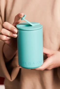 Design Letters thermal mug, Turquoise Outlet