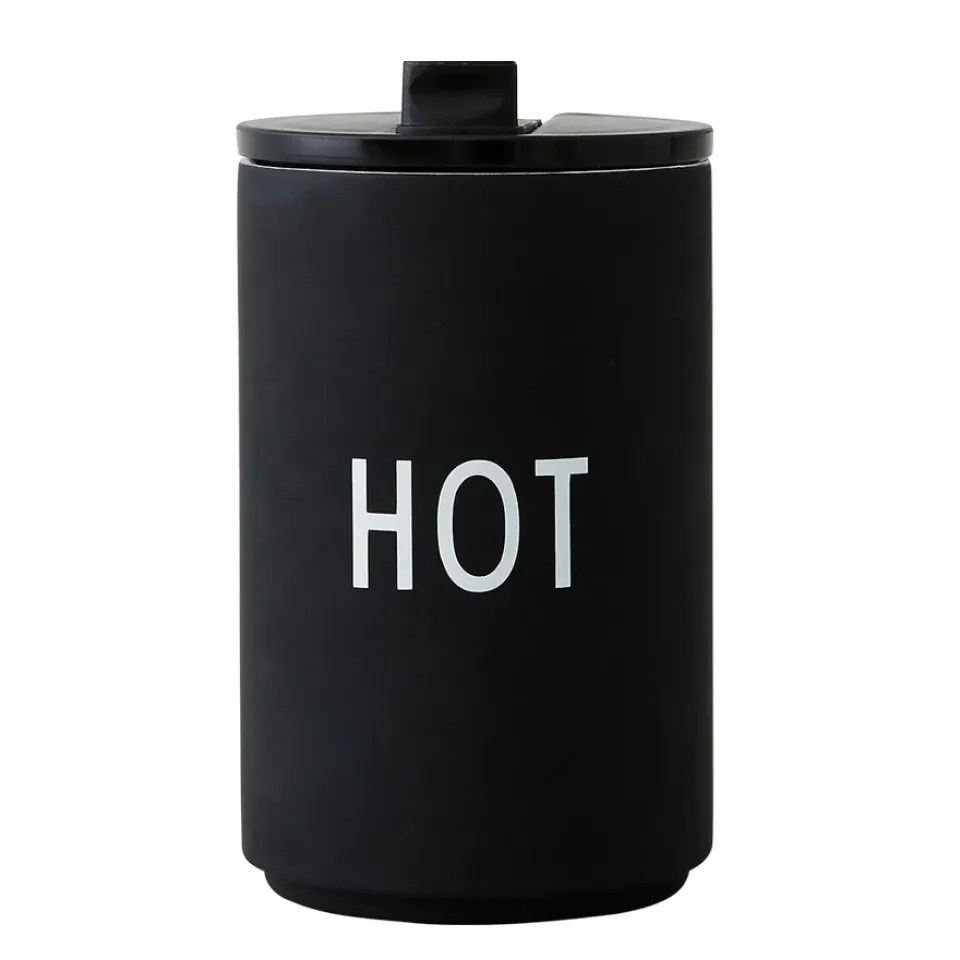 Design Letters thermal mug, Hot Black Clearance