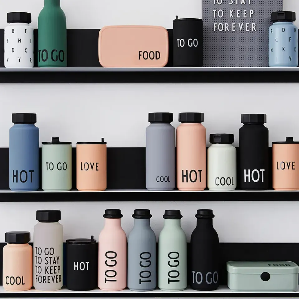 Design Letters thermal mug, Hot Black Clearance