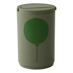 Design Letters thermos mug with straw 33 cl, Forest Green Clearance