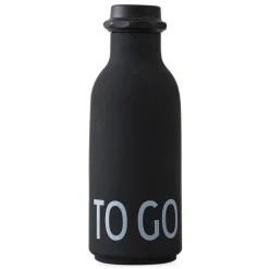 Design Letters TO GO bottle, Black Clearance