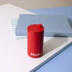 Design Letters travel mug 35 cl, Mom-Coral Red Best