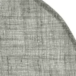 Dixie linen placemat round, dark Grey New