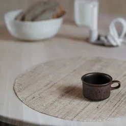 Dixie linen placemat round, Natural Beige Online