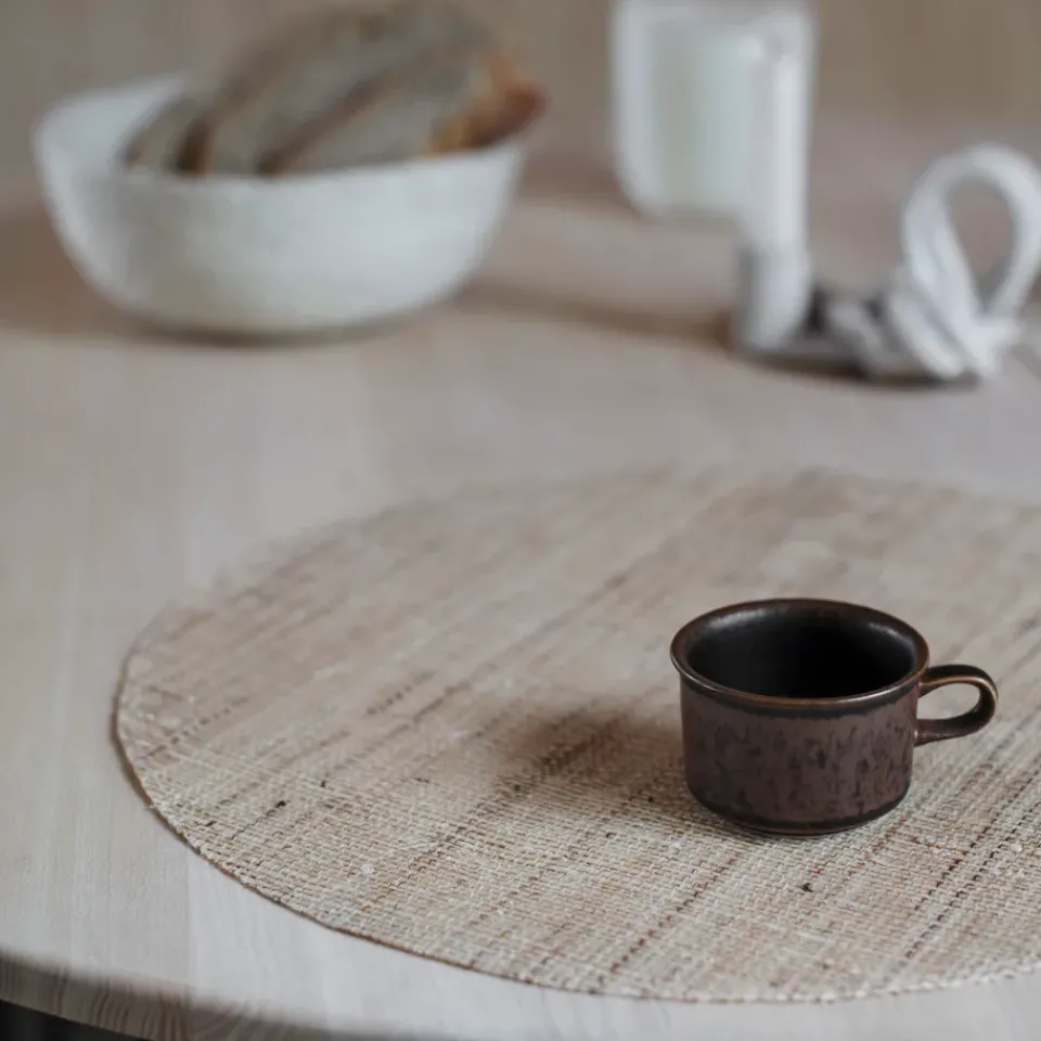 Dixie linen placemat round, Natural Beige Online