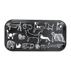 Fine Little Day Dogs tray 22x43 cm, Black-white BlackWhite Clearance