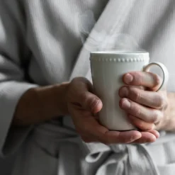 Scandi Living Dots mug 35 cl 4-pack, Creamy White