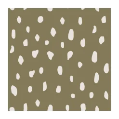 Cooee Design Dots napkins 33x33 cm 20-pack, Olive Green New