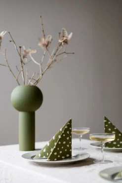 Cooee Design Dots napkins 33x33 cm 20-pack, Olive Green New